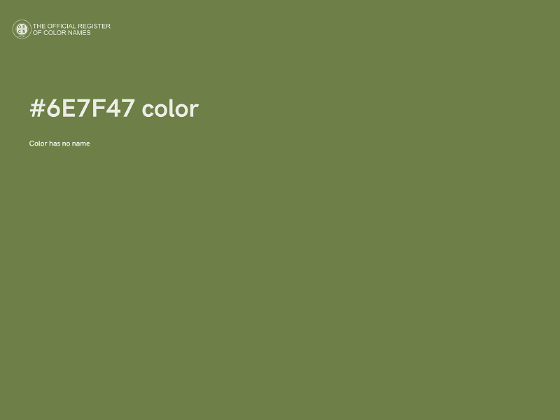 #6E7F47 color image