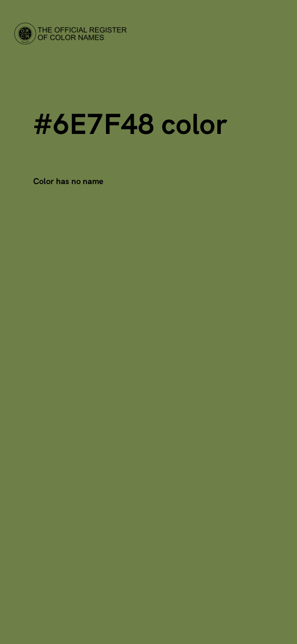 #6E7F48 color image