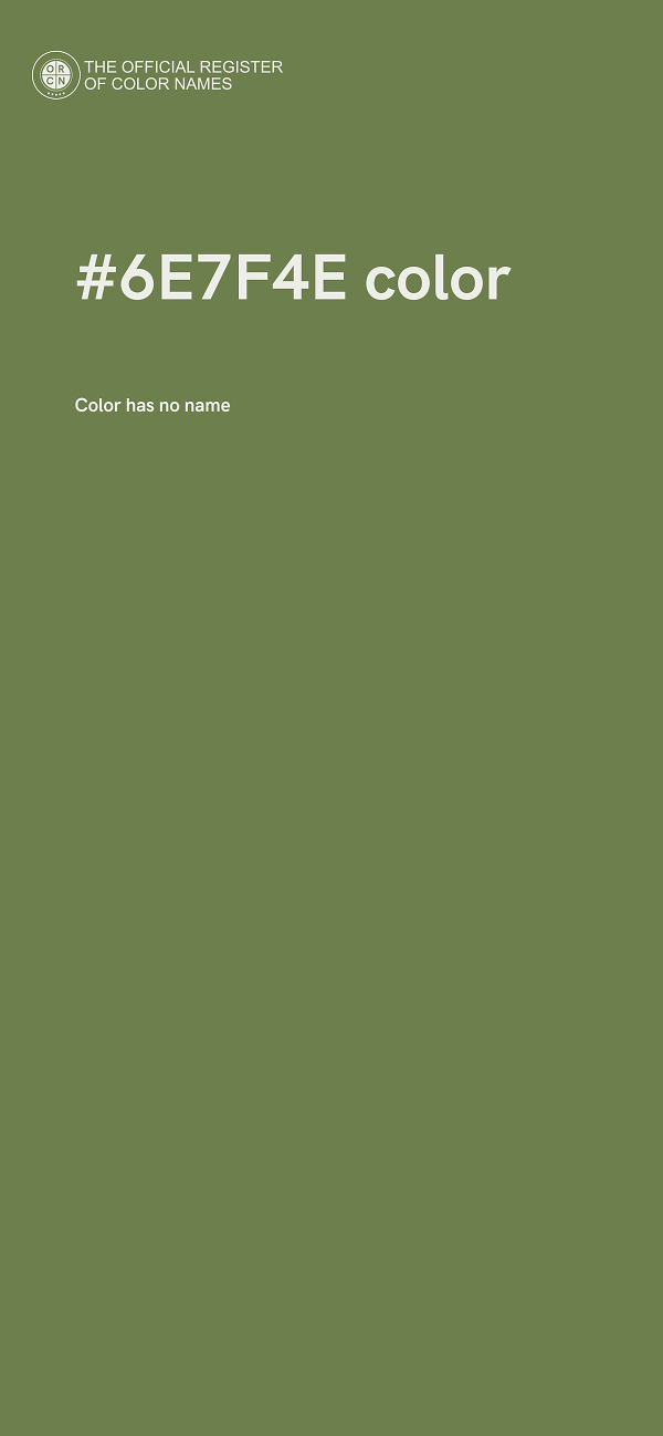 #6E7F4E color image