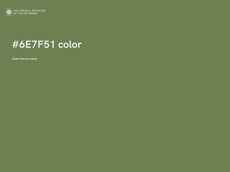 #6E7F51 color image