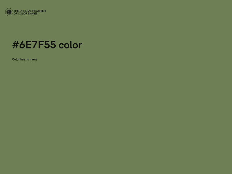 #6E7F55 color image