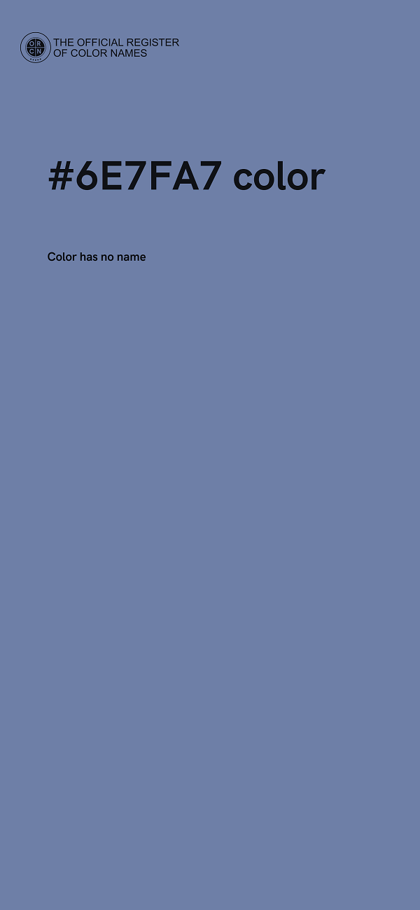 #6E7FA7 color image