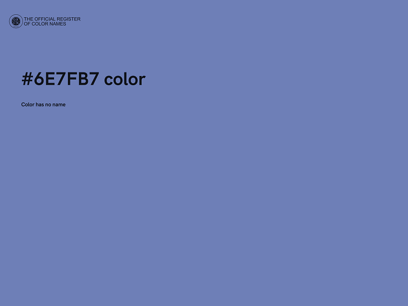 #6E7FB7 color image