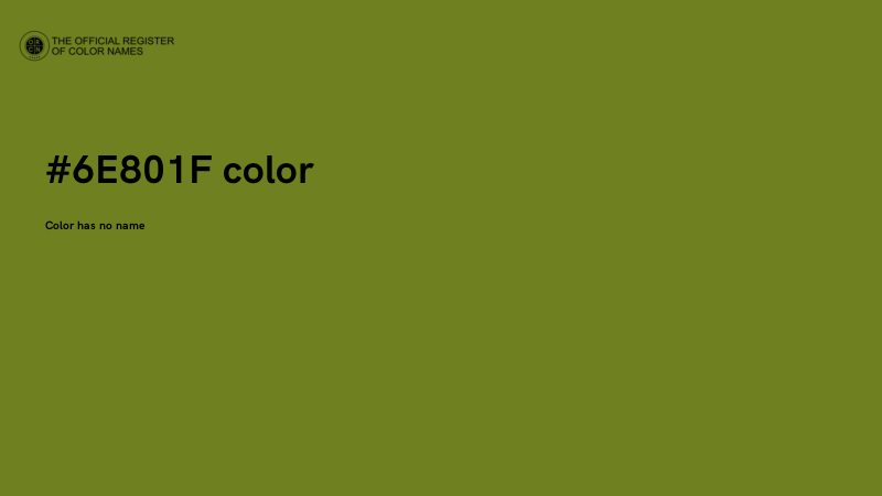 #6E801F color image