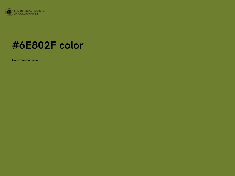 #6E802F color image