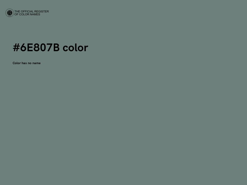 #6E807B color image