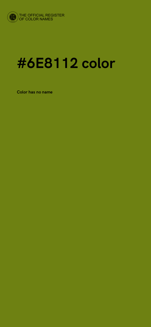 #6E8112 color image