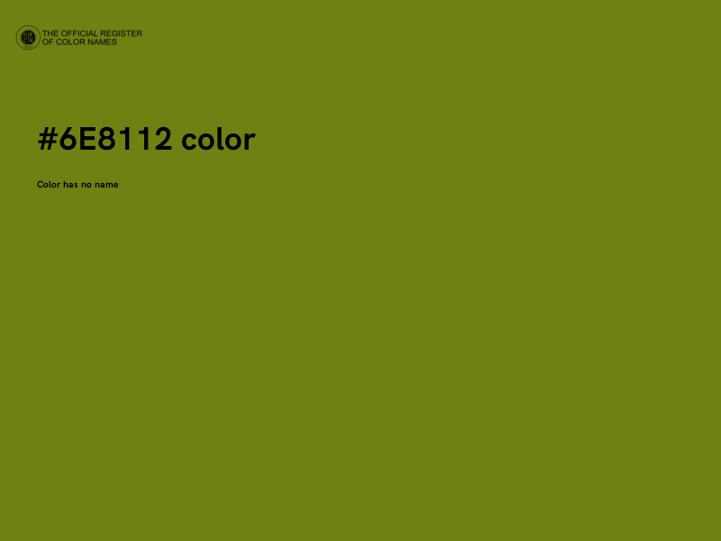 #6E8112 color image