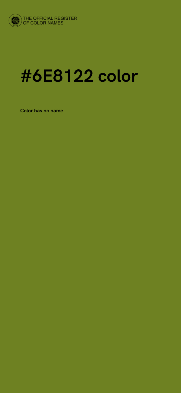 #6E8122 color image