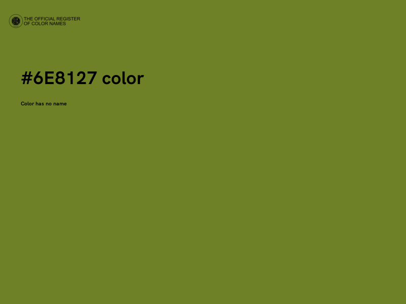 #6E8127 color image