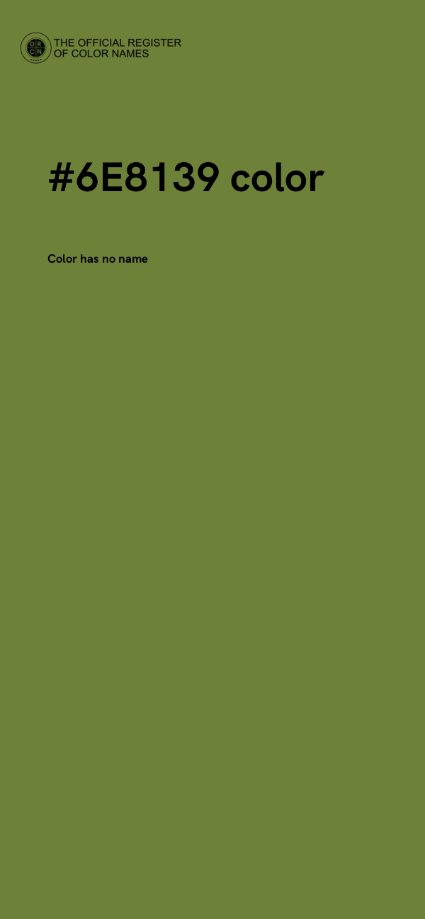 #6E8139 color image
