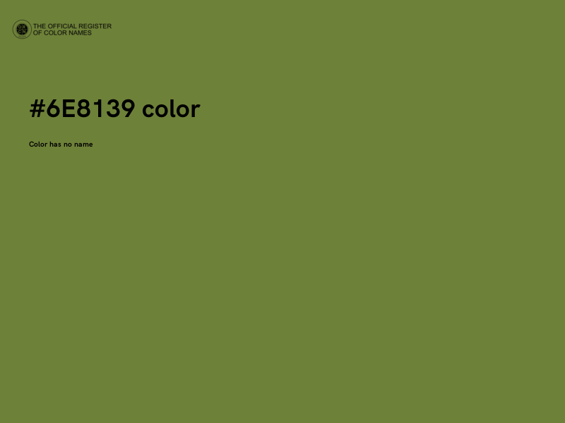 #6E8139 color image