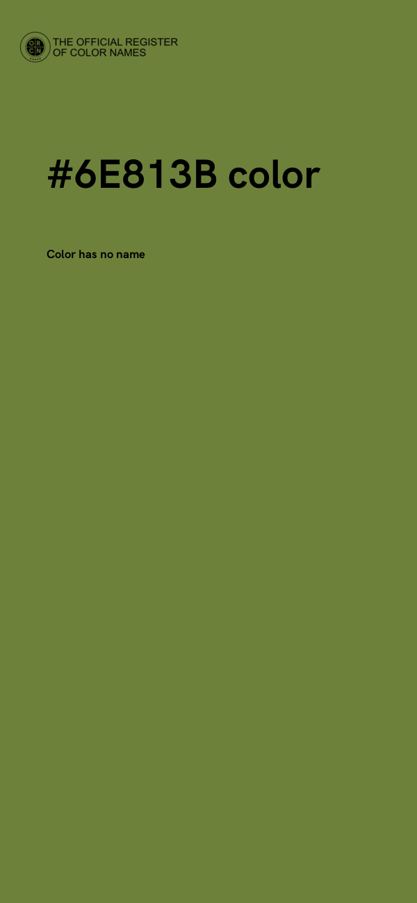 #6E813B color image
