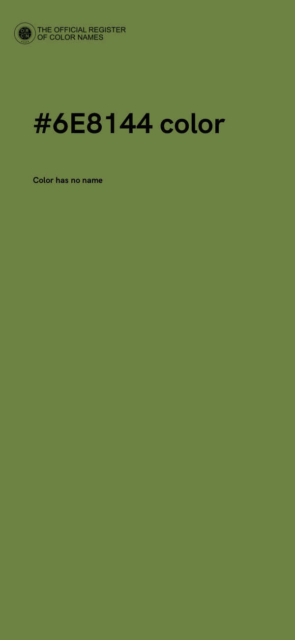 #6E8144 color image