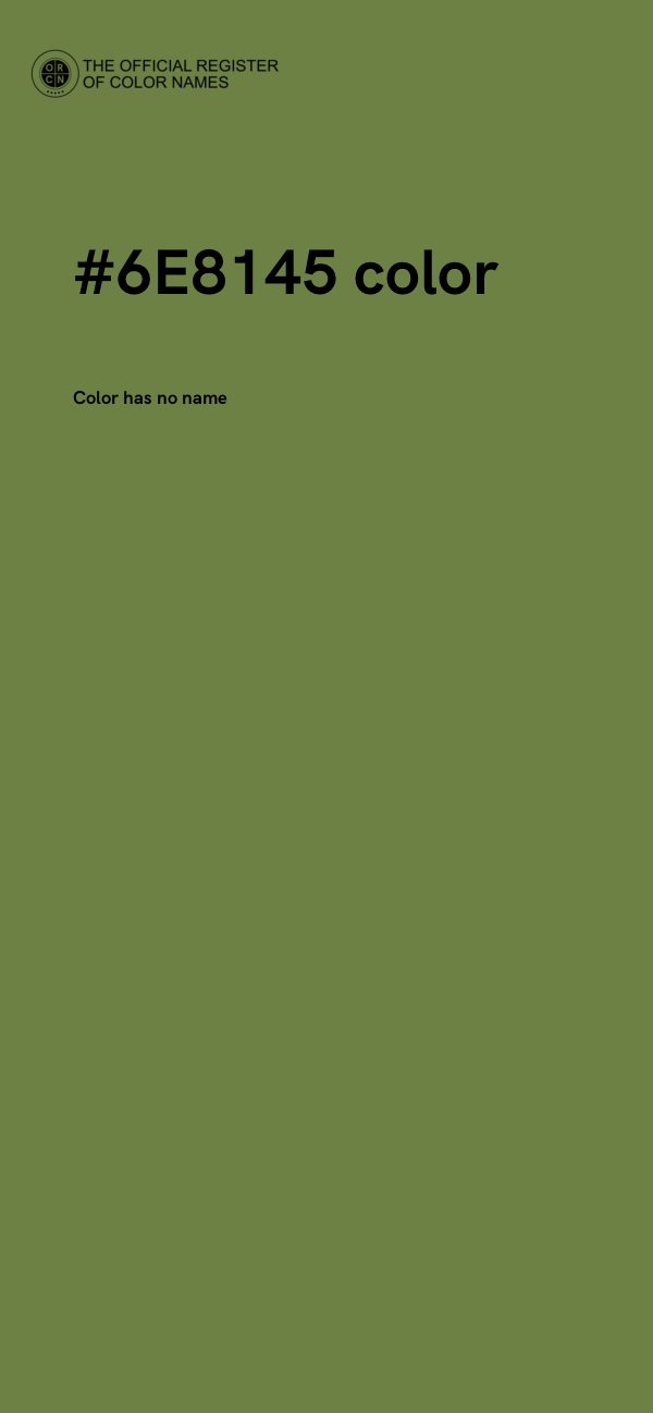 #6E8145 color image