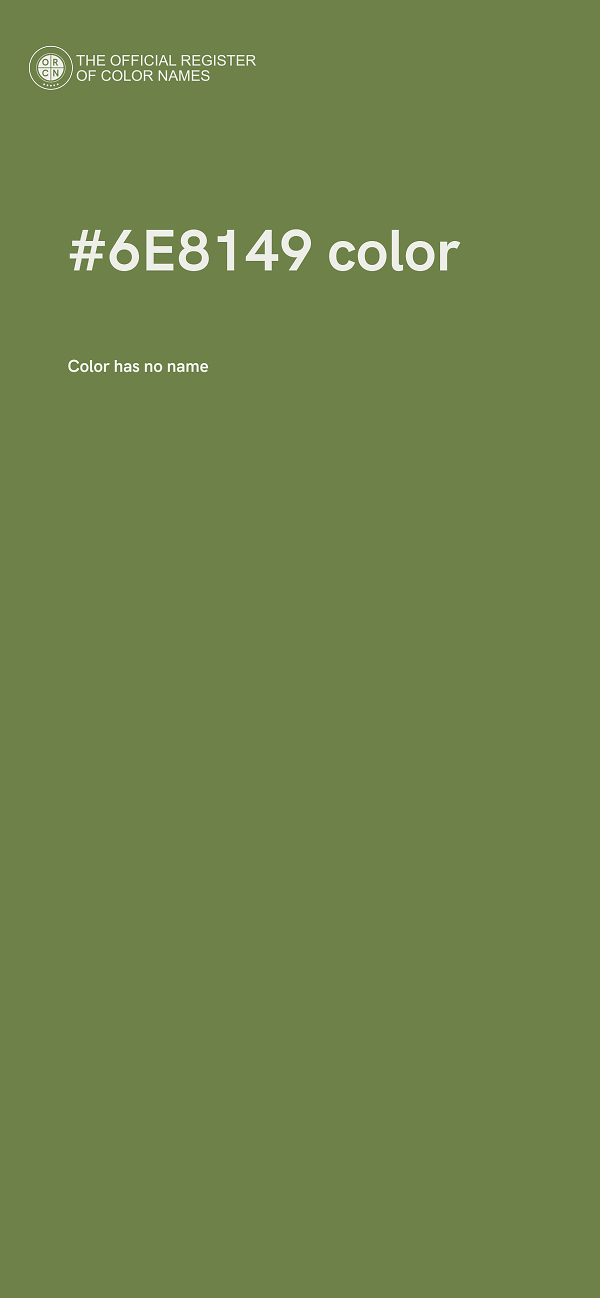 #6E8149 color image