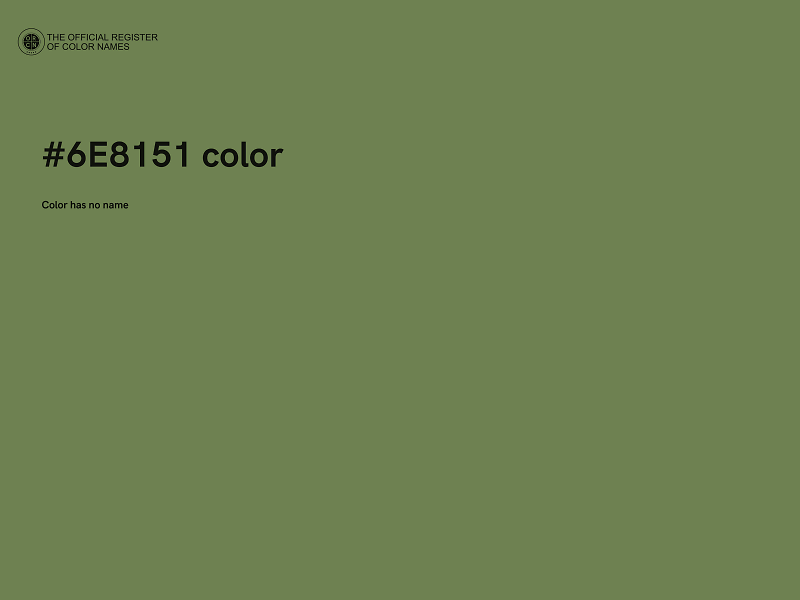 #6E8151 color image