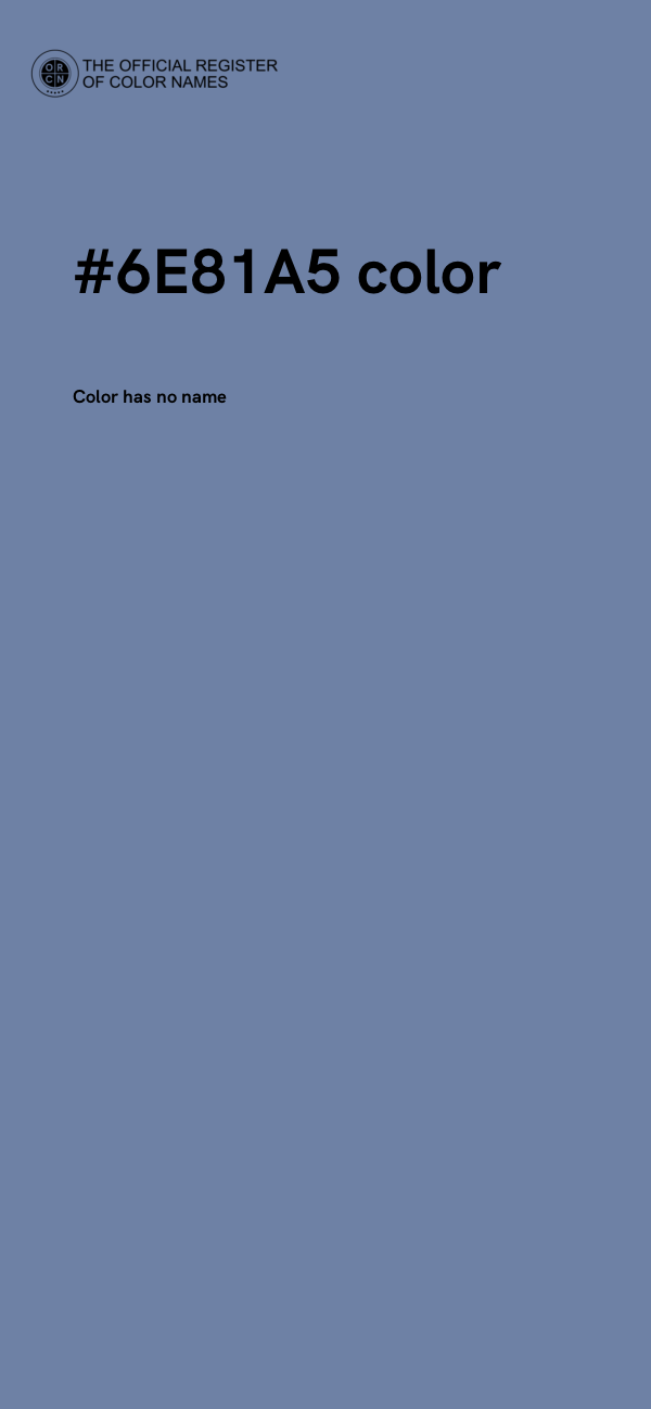 #6E81A5 color image