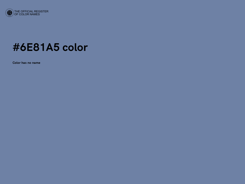 #6E81A5 color image