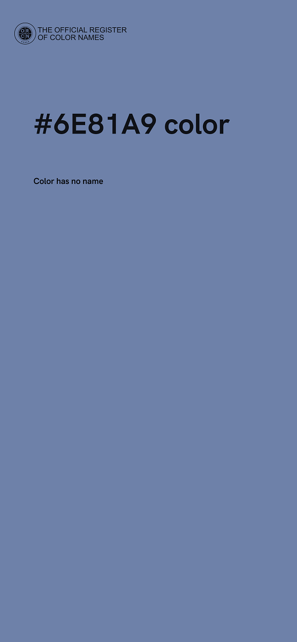 #6E81A9 color image