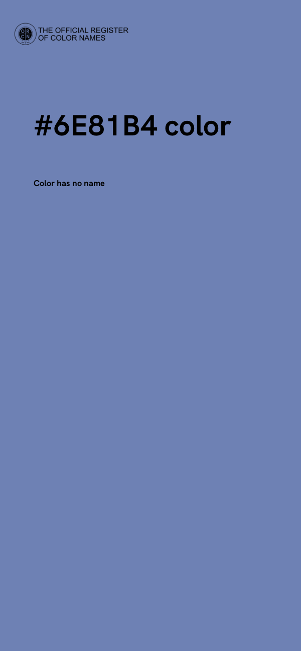 #6E81B4 color image
