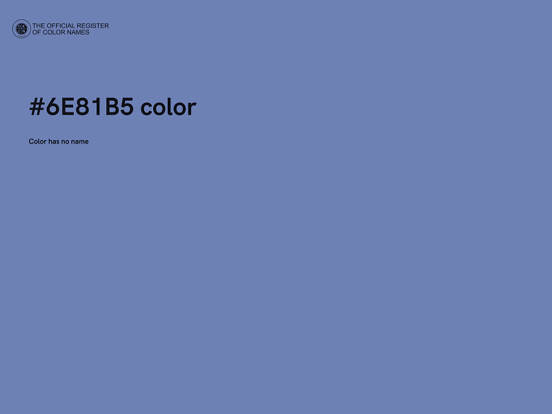 #6E81B5 color image