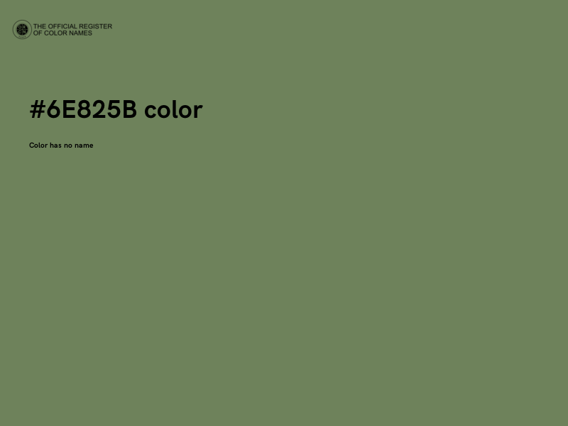 #6E825B color image