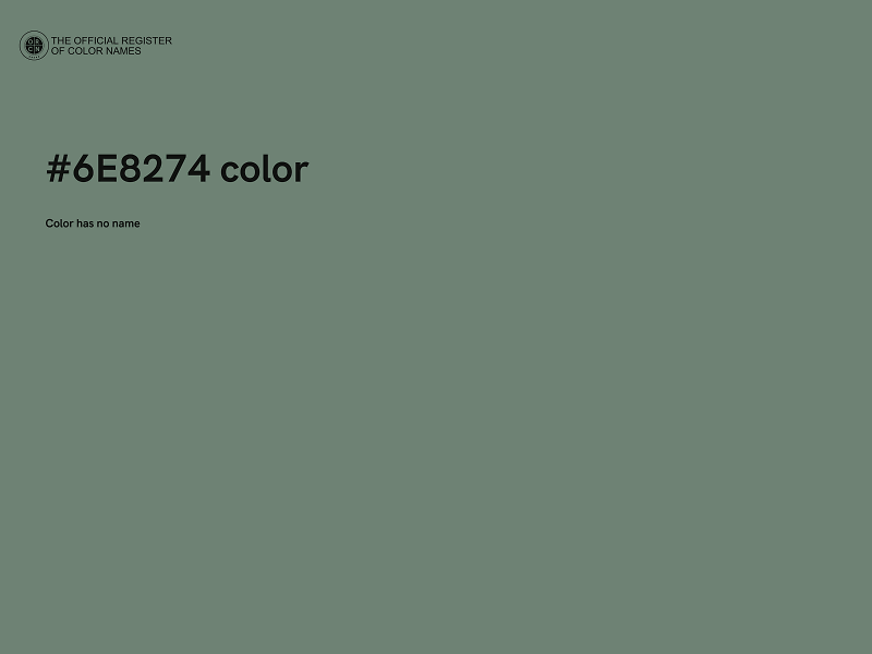 #6E8274 color image