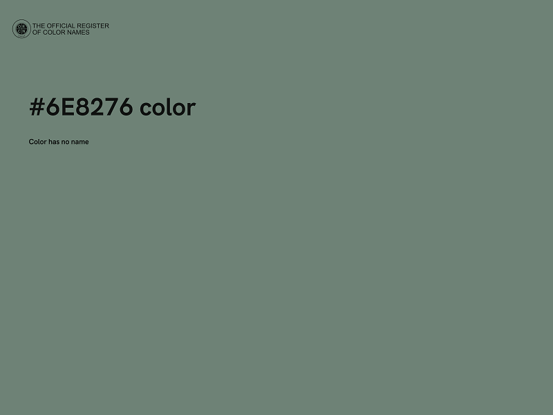 #6E8276 color image