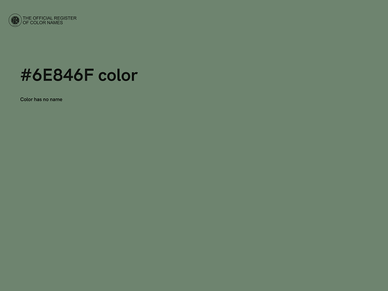 #6E846F color image