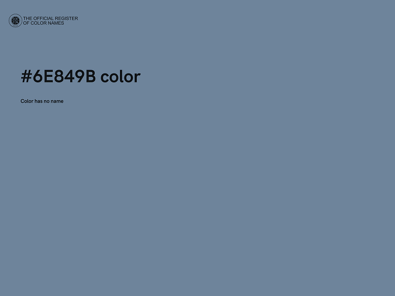 #6E849B color image