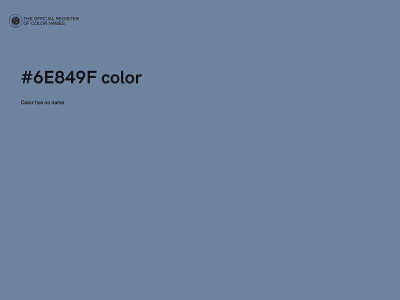 #6E849F color image