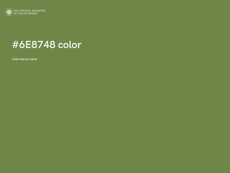#6E8748 color image