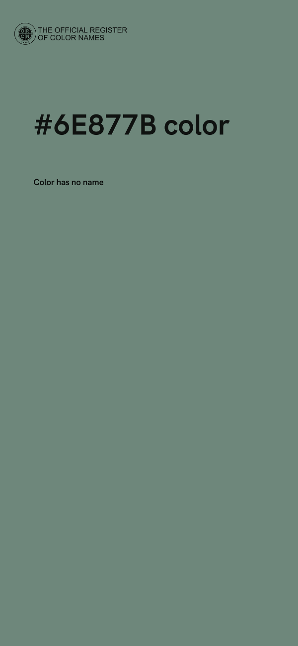 #6E877B color image