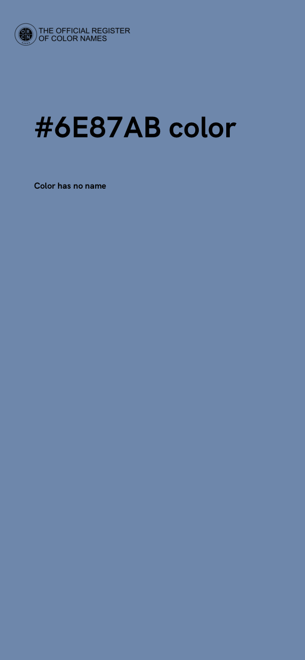 #6E87AB color image