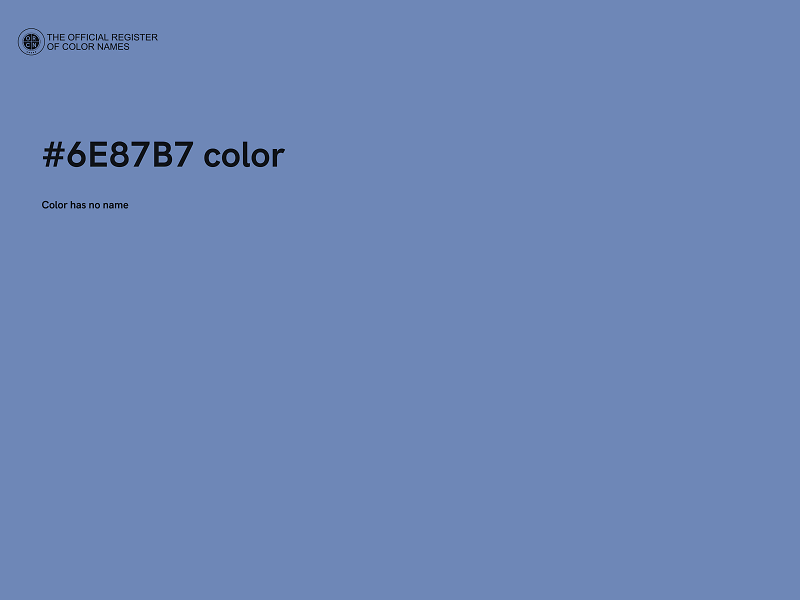 #6E87B7 color image