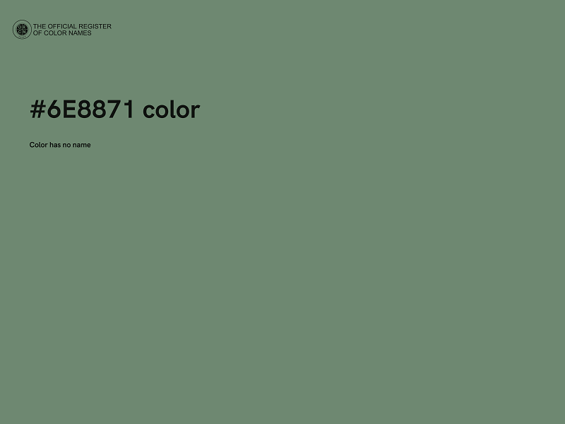 #6E8871 color image