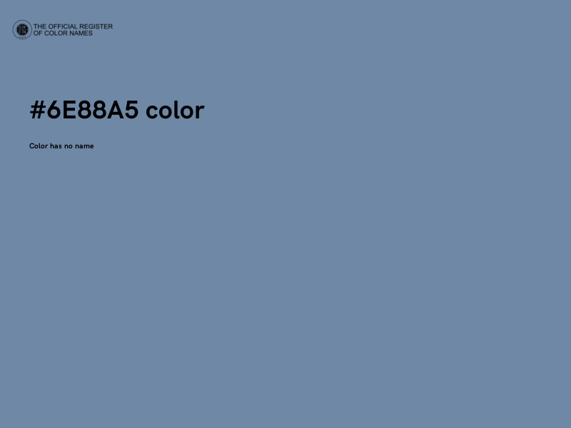 #6E88A5 color image