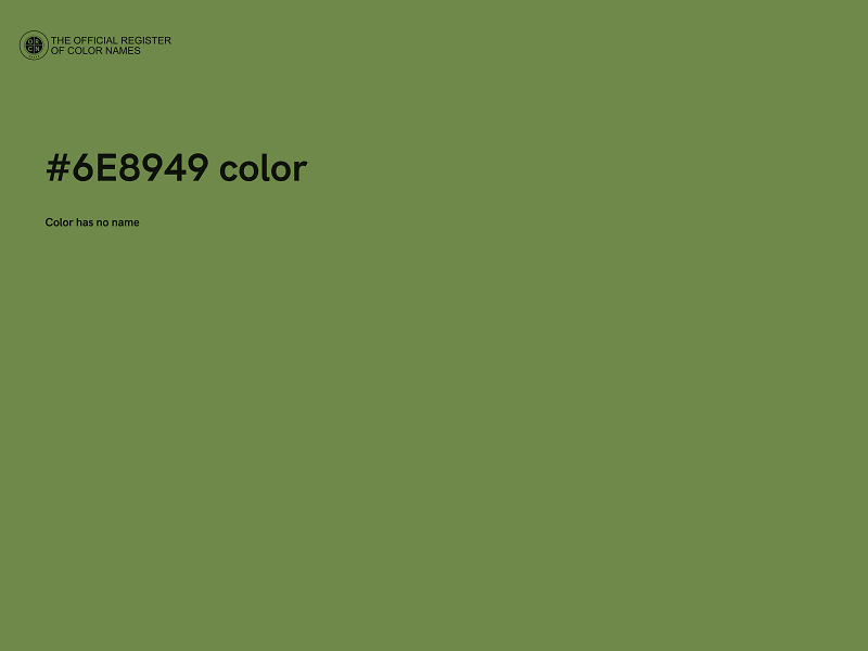 #6E8949 color image