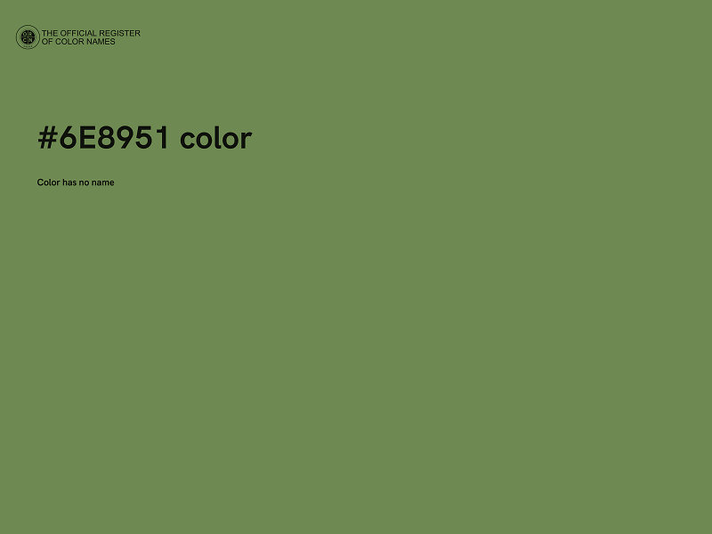 #6E8951 color image