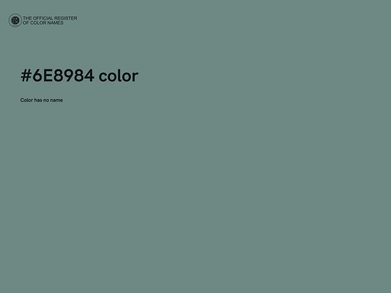 #6E8984 color image