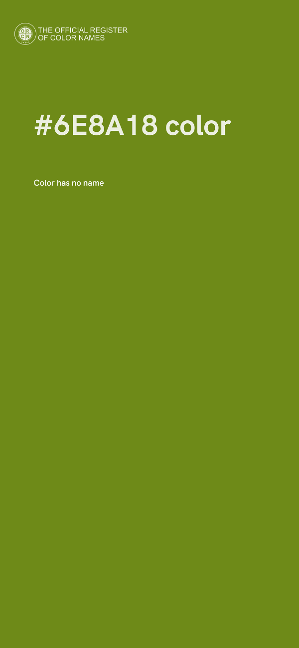 #6E8A18 color image