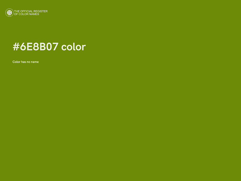 #6E8B07 color image