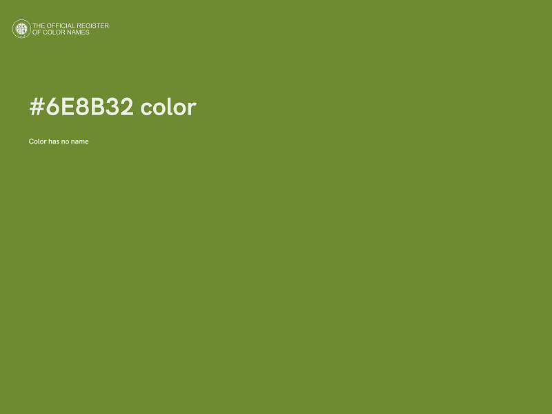 #6E8B32 color image