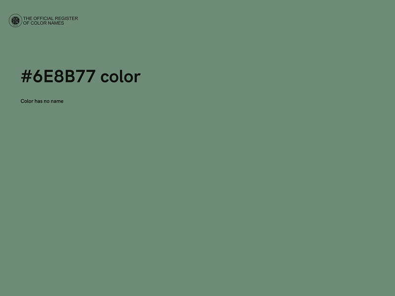 #6E8B77 color image