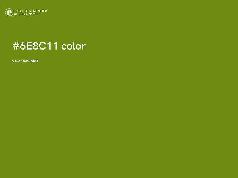 #6E8C11 color image
