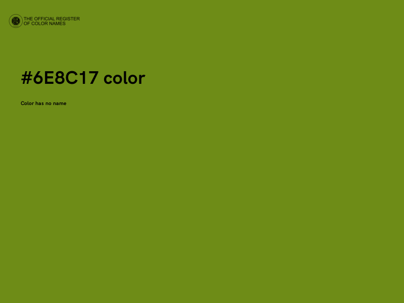 #6E8C17 color image