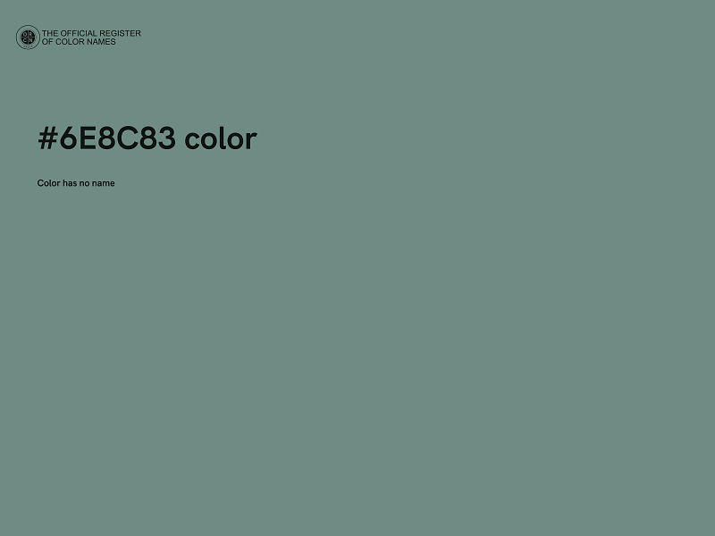 #6E8C83 color image