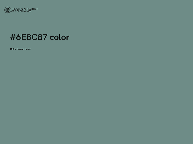 #6E8C87 color image