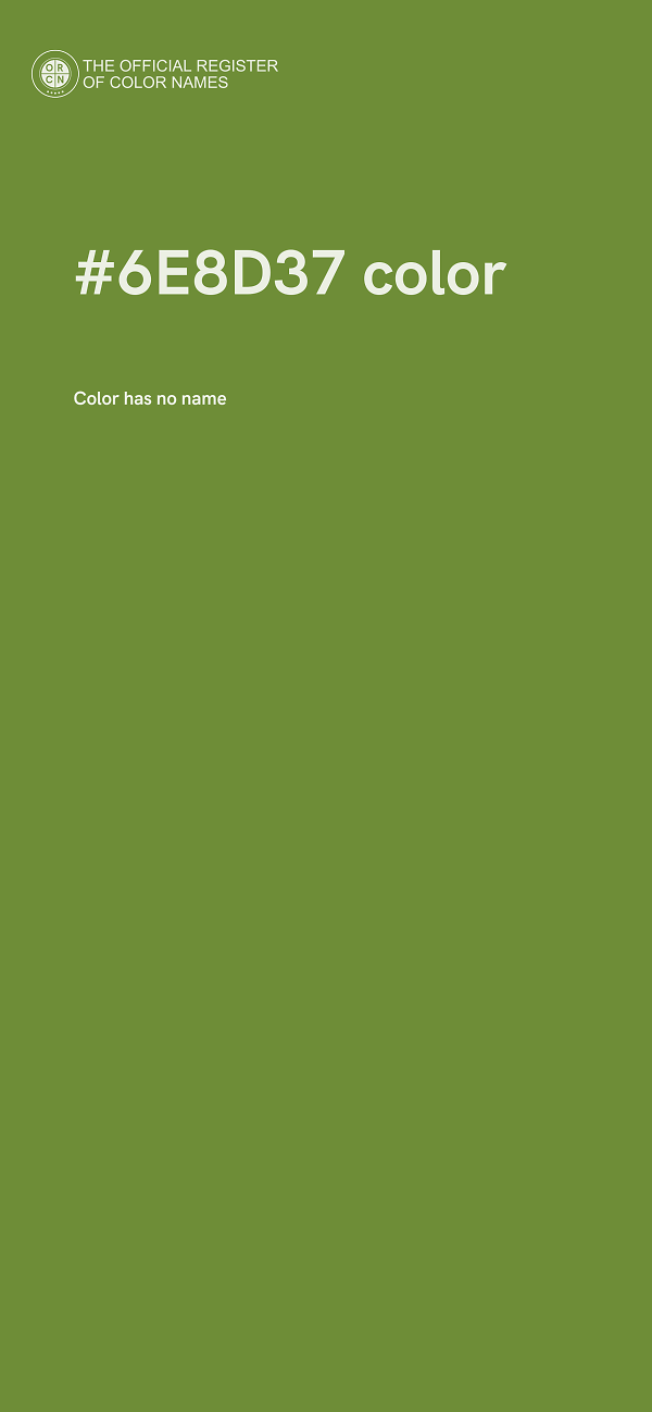 #6E8D37 color image